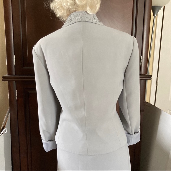 Vtg Emily Grey 2-pc Embroidered Beaded Plus Size16 - Picture 11 of 16